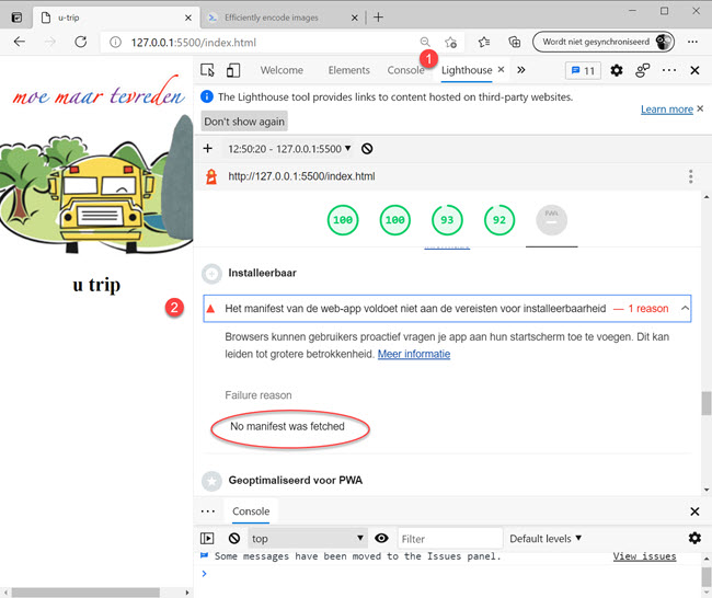 Lighthouse u-trip0.0 Third report no manifest
